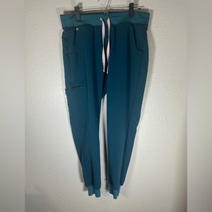 Figs Caribbean blue scrub bottoms joggers Medium M
